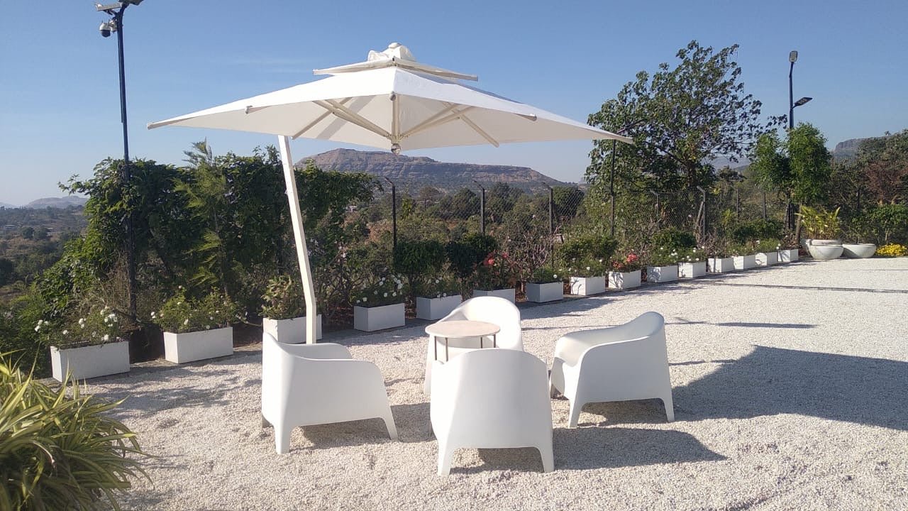 JS Santorini Ultra Premium Luxury Umbrella | Outdoor Umbrella | Made in Bharat | Square Side Pole - Image 5