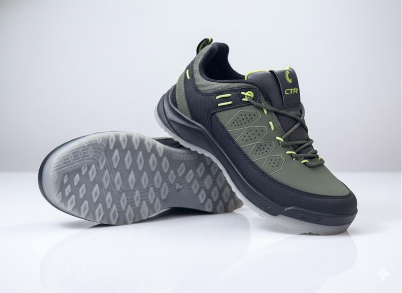 Coasters CTR SHERPA-1 Ultra Lightweight Water-Repellent Trekking & Hiking Shoes – Anti-Skid Grip, All-Terrain Outdoor Footwear Avocado Green