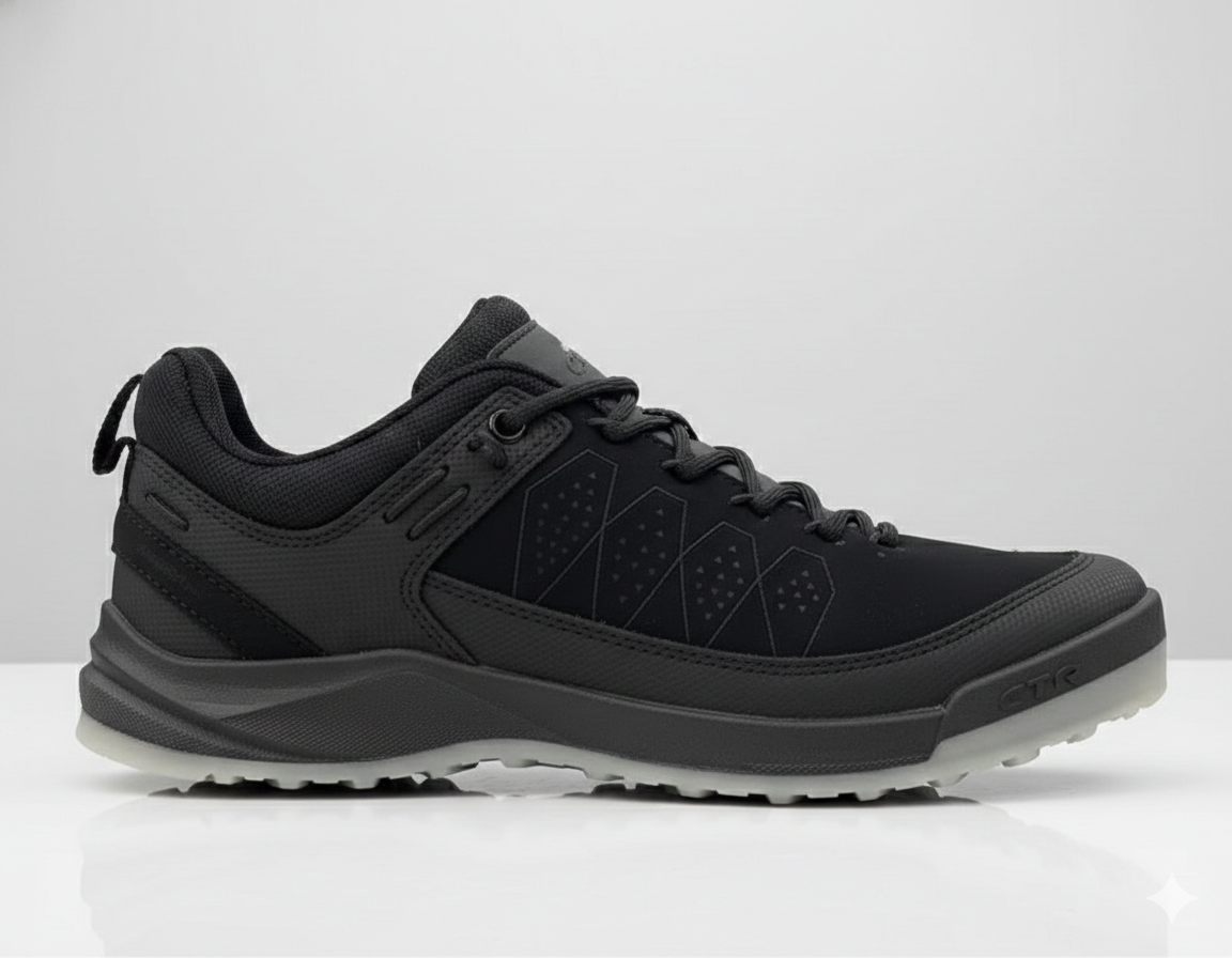 Coasters CTR SHERPA-1 Ultra Lightweight Water-Repellent Trekking & Hiking Shoes – Anti-Skid Grip, All-Terrain Outdoor Footwear - Black - Image 2