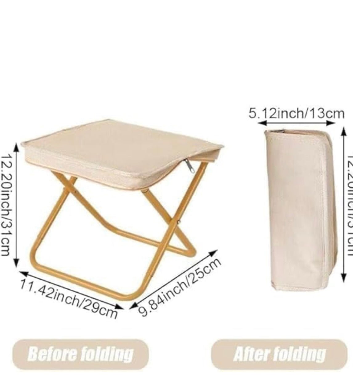 JAG|Folding Stool – Mini Outdoor Camping Chair | Portable Lightweight Foldable Stool with Carry Bag | Durable Slacker Seat for Fishing, Hunting, Travel, Hiking & Picnics - Image 2