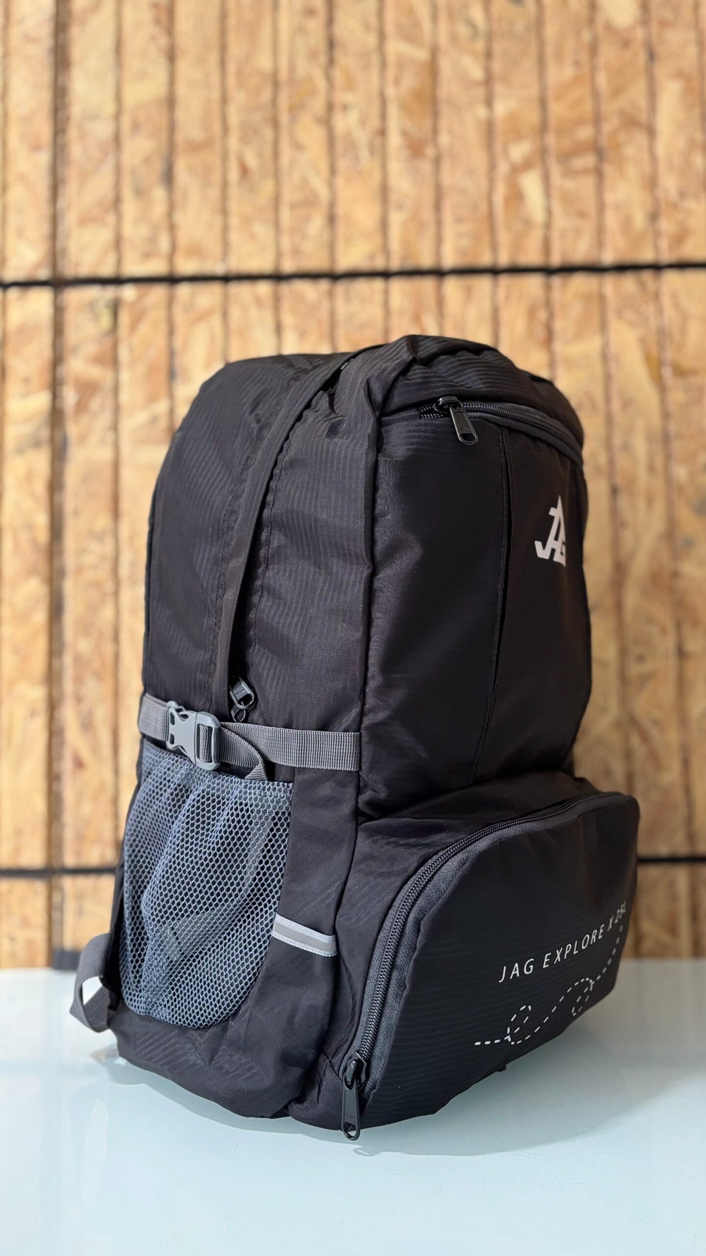 JAG Explore X 25L Self Foldable Daypack | Backpack and Day Bag for Hiking and Day Trips | Jet Black - Image 4