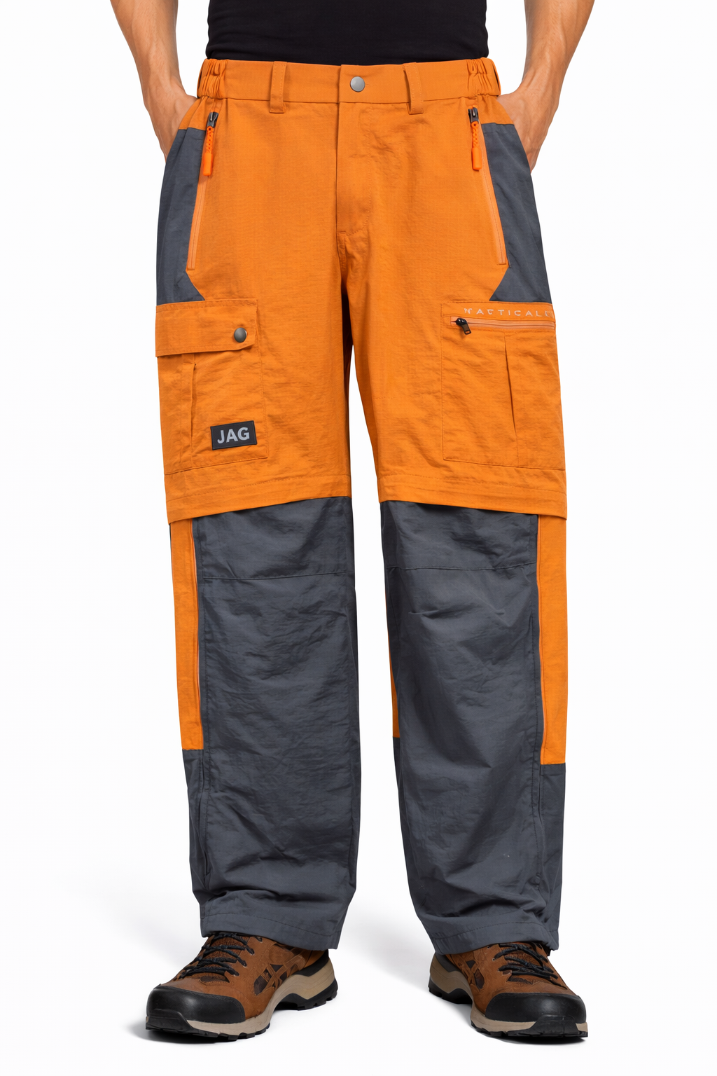 JAG TerraTrek Convertible Limited Edition Trekking Pant | Cosmic Orange | Bottom Zipper | Ultra Light Crush Fabric - Image 3