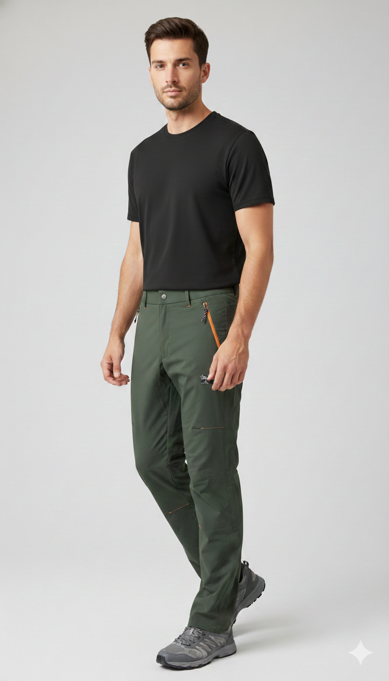 JAG Sprint Hiking & Trekking Pant | Performance Gear | 2 Pockets | Knee Darts | Space Grey - Image 3