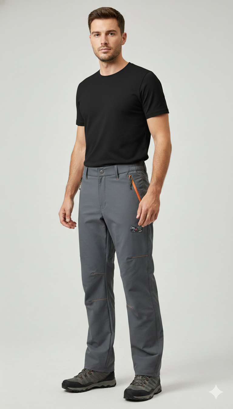 JAG Sprint Hiking & Trekking Pant | Performance Gear | 2 Pockets | Knee Darts | Space Grey - Image 2