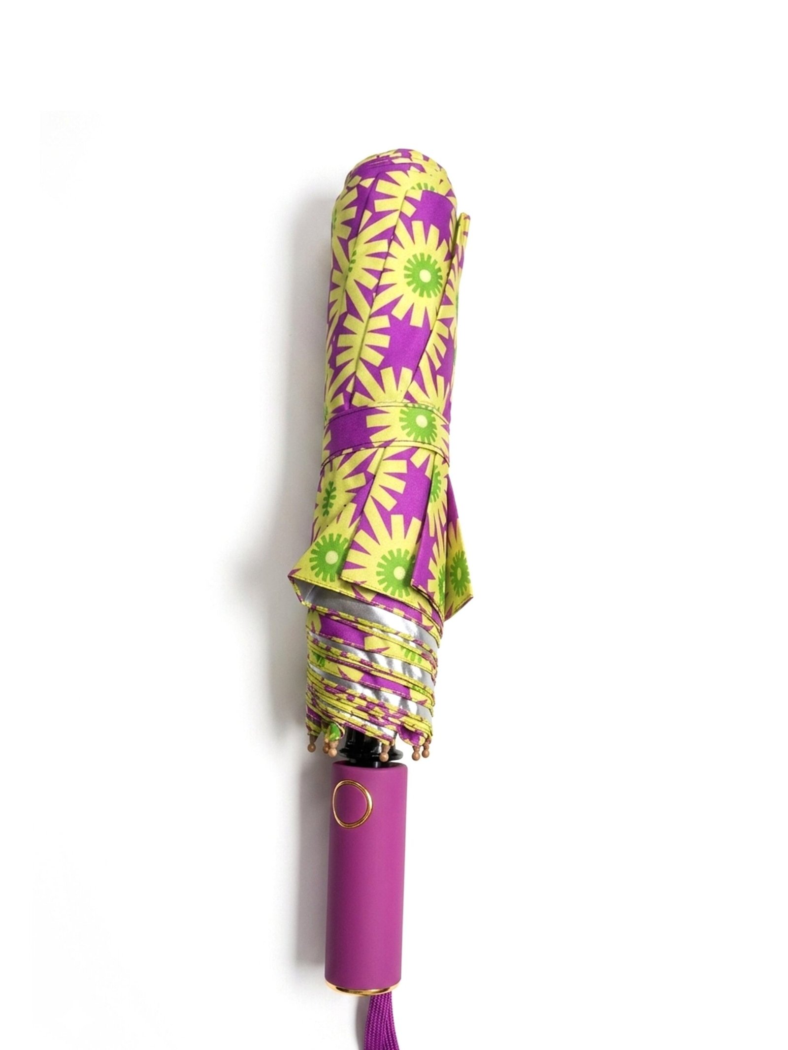 Jainsons Bloom X4 Umbrella | 2 Fold Umbrella | Silver Print | Flora 3 - Image 4