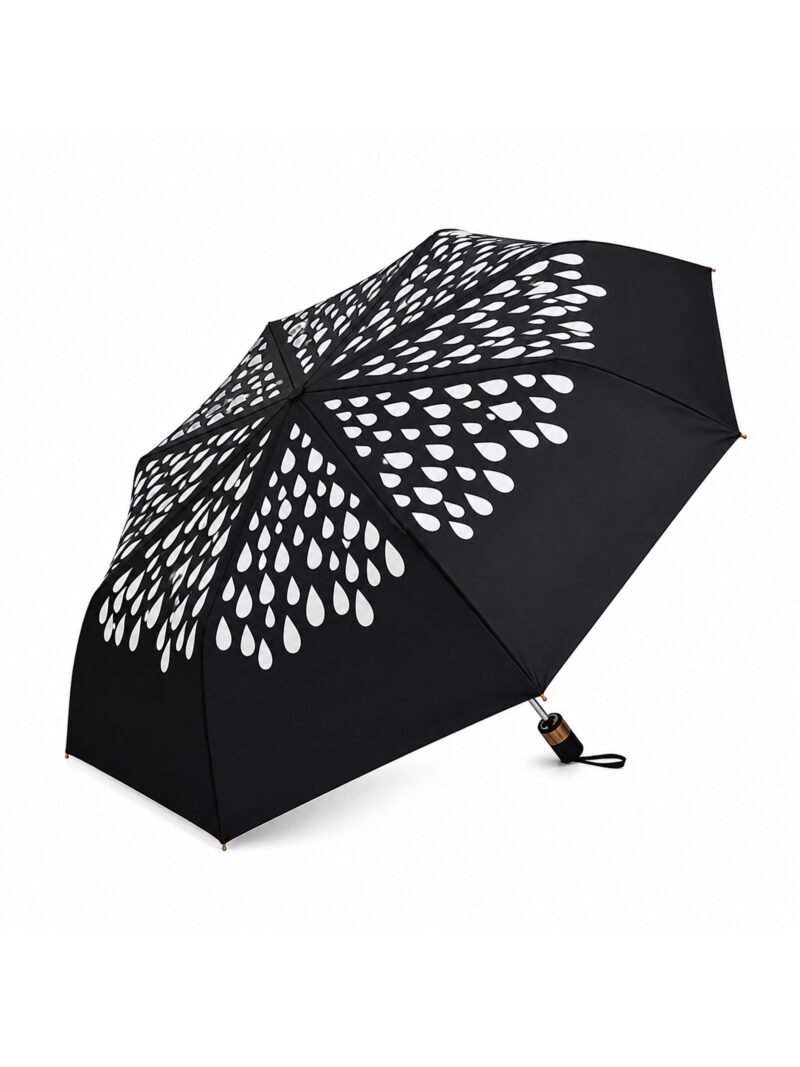 Jainsons Aurora X5 Umbrella | 3 Fold Umbrella | Magic Print | Black